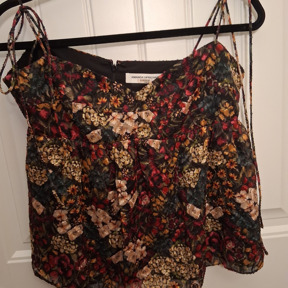 Amanda Uprichard Floral Camisole - Red, Yellow, Green
